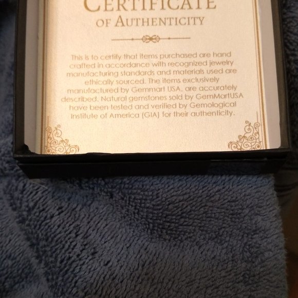 Natural Black Sapphires pear cut with topaz and sterling silver certified ring - Picture 7 of 7